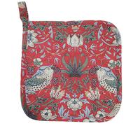 William Morris Set of 2 Red Strawberry Thief Pot Holder Red