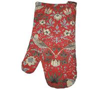 William Morris Set of 2 Red Strawberry Thief Single Oven Mitts Red