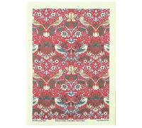 William Morris Set of 2 Red Strawberry Thief Tea Towels Red