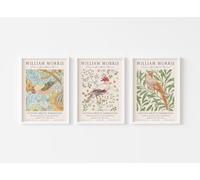 William Morris Set of 3 Prints William Morris Poster William Morris Poster Sets Vintage Wall Art - 3x A1 Poster - Triptych rolled in tubes BensArt Triptych set 3 Three Stretched Mounted Multi Panel W