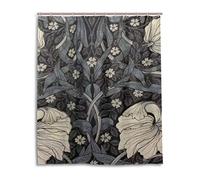 William Morris Shower Curtain, Bathroom Shower William Morris-Zoom Curtains Fabric Waterproof for Bath Home Decor, 150x180cm with 12 hooks