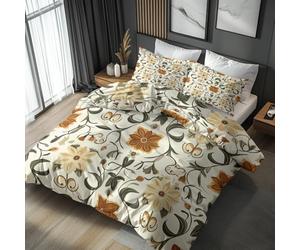 William Morris Single Duvet Cover Set - Vintage Beige Floral Boho Bedding & Bedroom Decor, Super Soft Microfiber Quilt Cover and 1 Pillowcases, with Zip, Reversible Design j0bas-61