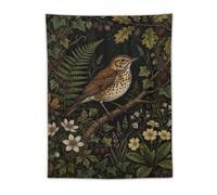 William Morris Song Thrush Botanical Bird Vintage Woodland Cottagecore Poster Cool Tapestry Art Prints Wall Painting Artworks Tapestries Hanging Picture Gift Bedroom Home Decor 30"x40"