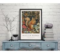 William Morris Squirrel Print, William Morris Exhibition Print, William Morris Poster, Vintage Wall Art, Textiles Art, Vintage Poster (487c) A3