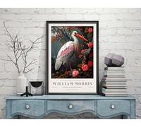 William Morris Stork, Bird Print, William Morris Exhibition Print, William Morris Poster, Vintage Wall Art, Textiles Art, Vintage Poster (502c) A3