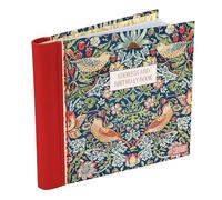 William Morris Strawberry Thief Address & Birthday Book - William Morris Address Book with Birthday Reminder Sections - Cloth-Covered Spiral Bound Organiser with Tab Dividers 16.5 × 14.5 cm