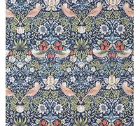 William Morris Strawberry Thief Blue 132 x 229cm Cotton Floral Tablecloth