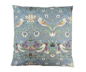WILLIAM MORRIS Strawberry Thief Blue Cushion And Poly Pad