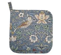 William Morris Strawberry Thief Blue Potholder Quilt