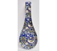 William Morris Strawberry Thief Blue Spoon Rest 22 cm Porcelain Classic Arts & Crafts Utensils Holder Hand Decorated in UK