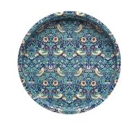 William Morris Strawberry Thief Deepwell Tin Tray, Arts & Crafts Style, 300mm Diameter