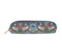 William Morris Strawberry Thief Deluxe Slim Pencil Case - Zip Pencil Pouch for Pens, Pencils & Stationery - Slim School & Office Pencil Case 220 × 60 × 60 mm