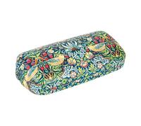 William Morris Strawberry Thief Glasses Case with Cleaning Cloth - Hard Shell Snap Shut Eyeglass & Sunglasses Case - Protective Spectacle Case with Soft Lining 165 × 80 × 50 mm