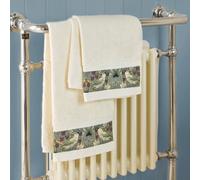 William Morris Strawberry Thief Hand Towels In Blue, Cream Cotton, Set Of 2