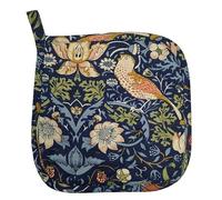 William Morris Strawberry Thief Navy Potholder Quilt