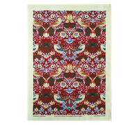 William Morris Strawberry Thief Red Cotton Tea Towel