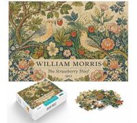 William Morris Strawberry Thief Vintage Jigsaw Puzzle, 1000 Piece | For anyone who enjoys classic jigsaws: Adult jigsaw puzzle with 1000 pieces combines concentration with relaxation.