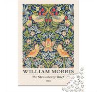 William Morris Strawberry Thief Vintage Jigsaw Puzzle, 1000 Piece | For puzzle lovers in winter, this adult jigsaw puzzle with 1000 pieces makes a thoughtful puzzle gift for adults.