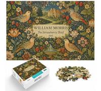 William Morris Strawberry Thief Vintage Jigsaw Puzzle, 1000 Piece | For puzzle lovers on Christmas morning: Adult jigsaw puzzle with 1000 pieces turns winter downtime into puzzle time.