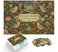 William Morris Strawberry Thief Vintage Jigsaw Puzzle, 1000 Piece | For shared family time: Adult jigsaw puzzle with 1000 pieces; with a classic format suited to adult puzzlers.
