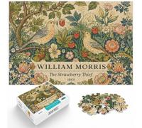 William Morris Strawberry Thief Vintage Jigsaw Puzzle, 1000 Piece | For shared winter evenings: Adult jigsaw puzzle with 1000 pieces; for puzzle lovers who enjoy a longer seasonal challenge.