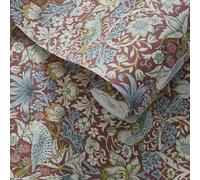 William Morris Strawberry Thief Wallpaper Rich Plum W0171/04