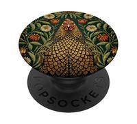 William Morris Style Chicken Art Botanical Hen PopSockets Adhesive PopGrip