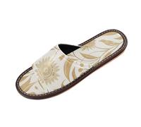 William Morris Style Fantasy Sand Floral Spa Slippers Indoor and Outdoor Portable Cute custom prints Slip on Open Toe Home Shoes for Party Travel Guests sandalias deportivas para mujer