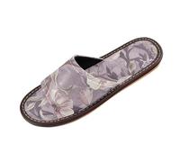 William Morris Style Mauve Floral Casual Shower Slippers Indoor Breathable Cozy customise Rubber Sole Home Shoes for Travel, Hotel, Party, Guests sandalias para mujer