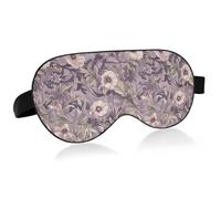 William Morris Style Mauve Floral Travel Essential Sleeping Eye mask with Elastic Adjustable Band Blackout Blackout Eye Masks Public Transportation