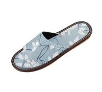 William Morris Style Squirrel Baby Blue Spa Shower Slippers Indoor Outdoor Breathable Non-Slip para personalizar Rubber Sole Home Shoes for Travel, Pool, Party zapatos casuales para mujer