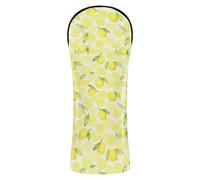 William Morris Style Yellow Lemon Golf Cover Pu Leather with Number Tags for Hybrid golf cart cover