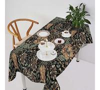 William Morris Tablecloth, Boho Rustic Ethnic Flower Original Design Print Table Cloth for Home Party Dining Room Kitchen Decor 60x90inch