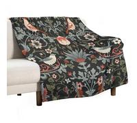 William Morris Throw Blanket, Vintage Botanical Garden Plants Herbs Flowers Style Super Soft Fuzzy Fluffy Blanket for Couch & Bed, Cozy Sofa Warm Blanket for Travel Camping 40"x50"