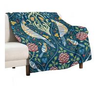 William Morris Throw Blanket, William Morris Style Botanical Vintage Garden Plants Herbs Flowers Super Soft Fuzzy Fluffy Blanket for Couch & Bed, Cozy Sofa Warm Blanket for Travel Camping 40"x50"