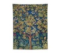 William Morris Tree of Life Tapestry Wall Hanging, Vintage Plant Nature Floral Pattern Modern Wall Art Decor,Retro Flowes Home Decoration for Bedroom Living Room Dorm W60 x 80H Inch