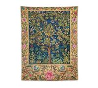 William Morris Tree of Life Tapestry Wall Hanging, Vintage Plant Nature Flowers Pattern Modern Wall Art Decor,Retro Floral Home Decoration for Bedroom Living Room Dorm W50 x 60H Inch