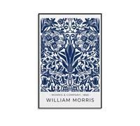 William Morris Tulip Poster, William Morris Blue Art Posters Artworks Picture Print Poster Wall Art Painting Canvas Decor Home Posters 12x18inch(30x45cm)