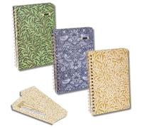 William Morris University Gift Set for Students - 3 B5 Wiro Notebooks & Gift Pen Set | Willow & Rose, Strawberry Thief Stationery Bundle for Uni, College, Back to School