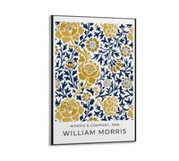 William Morris Vintage Black And Gold Chrysanthemum Floral Posters Painting On Canvas Wall Art Poster Scroll Picture Print Walls Decor Home Posters 08x12inch(20x30cm)