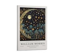 William Morris Vintage Moon Stars Tree Plant Posters Wall Decor For Bedroom Canvas Painting Bathroom Art Wall Decor 08x12inch(20x30cm)