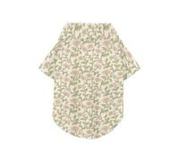 William Morris Vintage Pink Floral Summer Dog Polo Shirt Button Up Soft, Lightweight, and Breathable Pet Polo Shirt Puppy Sweatshirt Perfect for Everyday Wear, and Photoshoots XL