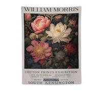 William Morris Vintage Pink Peony Flower Plant Poster Funny Tapestry Wall Art Print Gift Picture Painting Artwork Bedroom Home Decor 30"x40"