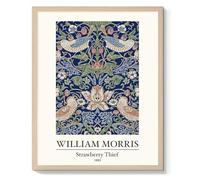 William Morris Wall Art Prints, Famous Artist Canvas Print Picture, Eclectic Aesthetic Vintage Decor,Strawberry Thief Artwork Home Decor Framed, 8x10 Inch
