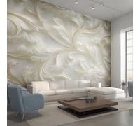William Morris Wallpaper, 150x105 WxH, White Home Decor | 3D Relief Flower Photo Wallpaper for Bedroom Living Room, Non-Woven Wall Mural W65