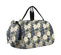 William Morris White Lily Flowers Boy's Gym Duffel Bag with Shoes Compartment Multifunctional Carry On Weekender Bag for School Practice, Sports, Travel bulto de viaje