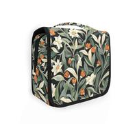William Morris Wild Floral Bag for Women Travel with Hanging Hook Essential Makeup Bag for car Backpacking