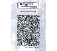 William Morris Willow A6 Red Rubber Stamp