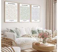 William Morris, Willow Bough 1874 Set of 3 Prints in Beige, Green and Grey (A3)