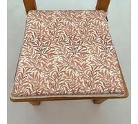 William Morris Willow Bough Rust Tapered Square Shaped Chair Seat Pads, For Kitchen/Dining Chairs that Measure Approx. 16" x 16" (40cms x 40cms),